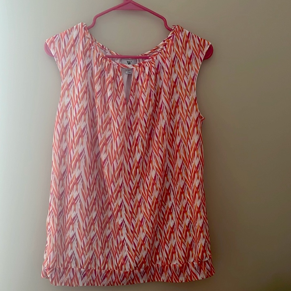 Worthington, Large, DarkFuchsia/Orange/White